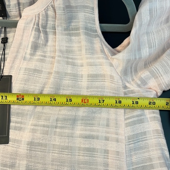 BCBGMaxazria ELIN Blouse Feminine Pink Peach Sheer Cotton Top S Beach NWT $158 - Picture 10 of 12